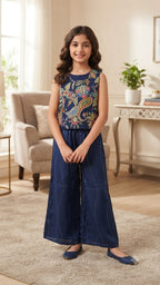 Fancy Navy Lehnga Suit – Girls