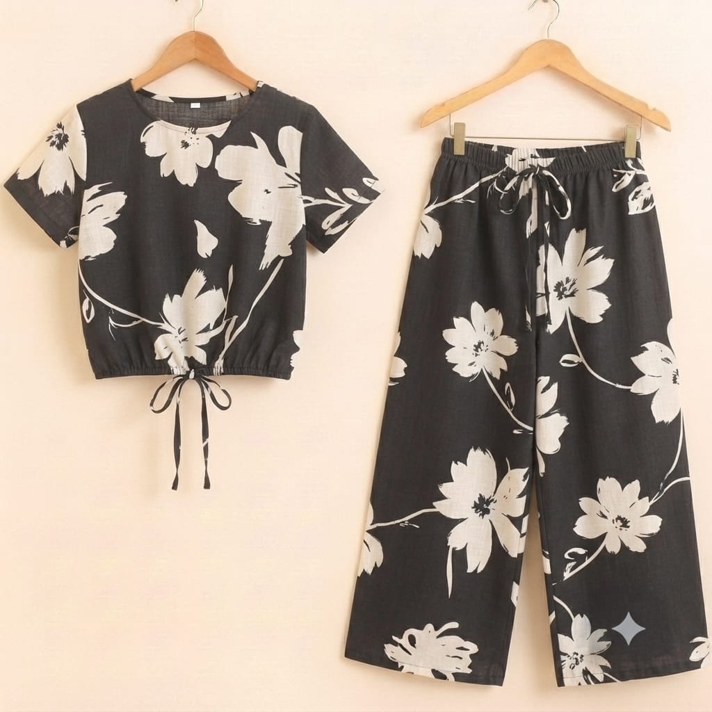 White Flower Half Sleeve Black Skate Fish Girls