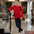 Back Bencher Logo Full Sleeve Red T-Shirt Boys ( R-138 )