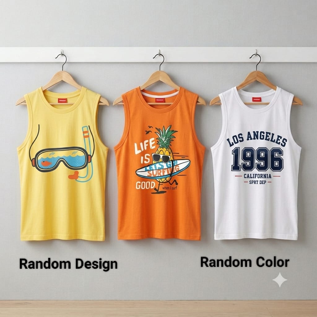 Boys Random 3 Sleeveless T-Shirt