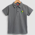 Tree Sun Logo Grey Collar Polo Boys ( R-20 )