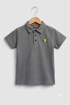 Tree Sun Logo Grey Collar Polo Boys