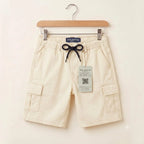 6 Pocket Cream Cotton Shorts Boys