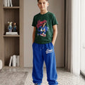 Sonic Print Green Baggy Trouser Shirt Boys ( R-413 )