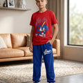 Sonic Print Red Baggy Trouser Shirt Boys ( R-412 )