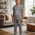 Football Print Grey Trouser Shirt Boys ( R-409 )