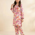 Pink Red Dots White 2 Pcs Suit Girls ( R-341 N )