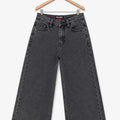 Simple Grey Wide Leg Jeans Boys & Girls ( R-546 N )