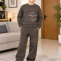 Smiley Print Brown Baggy Tracksuit For Boys ( R-251 N )