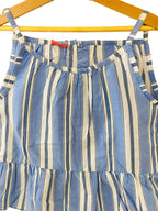 White And Blue Line Skirt Suit Girls ( R-343 )