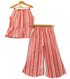 White & Carrot Line Skirt Suit Girls ( R-288 )