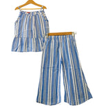 White And Blue Line Skirt Suit Girls ( R-343 )