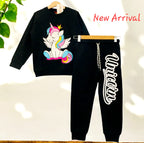 Unicorn Black Track-suit Girls ( R-169 )