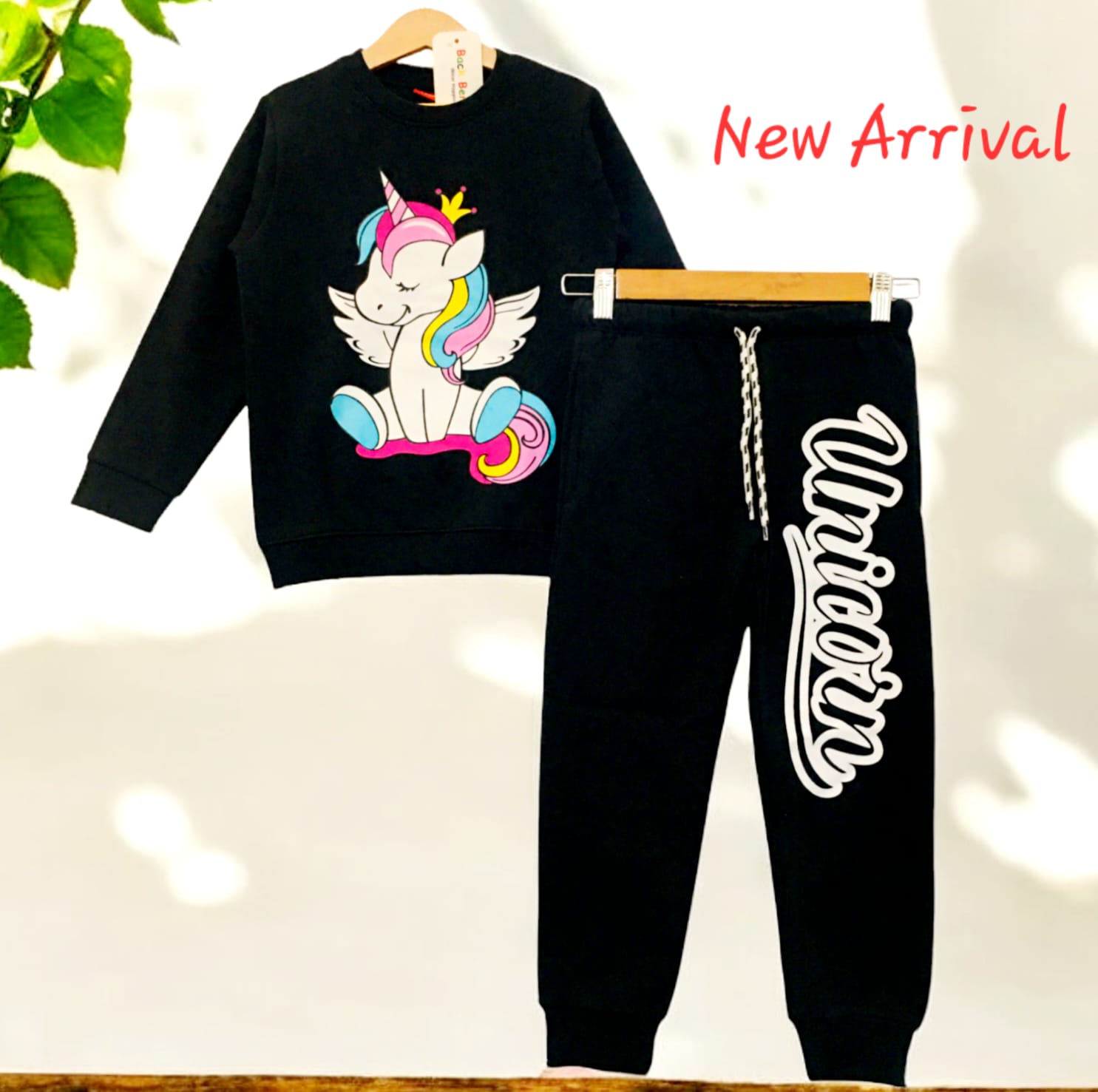 Unicorn Black Track-suit Girls ( R-169 )