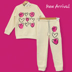Nine Hearts Cream Track-suit Girls (1)