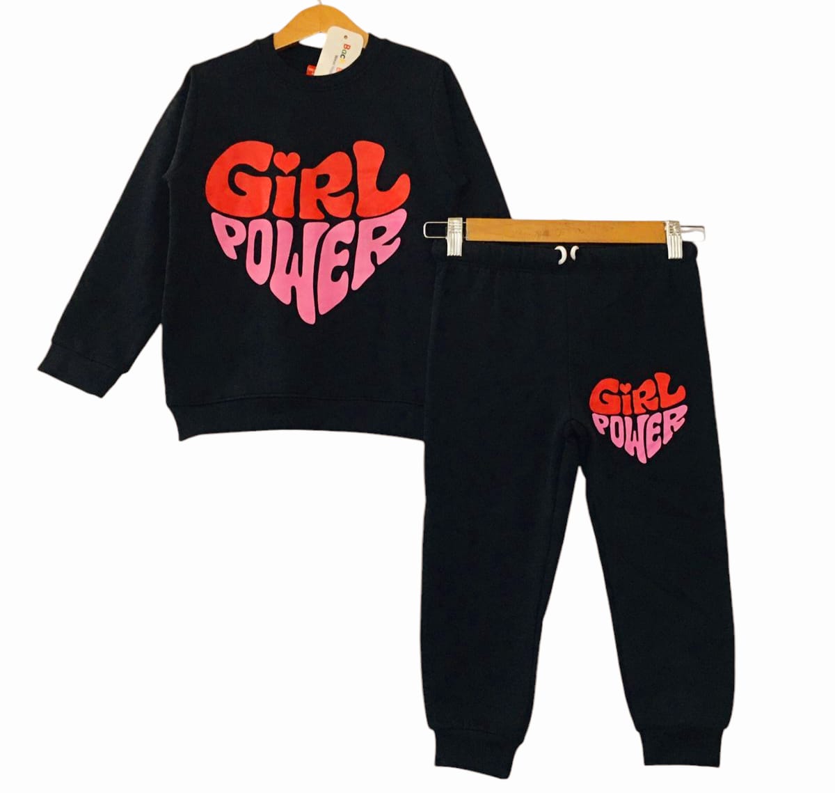Girl Power Black Track-Suit Girls (1)