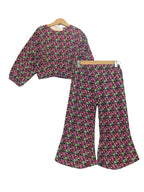 Green And Pink Flower Full Sleeves Black Skate Fish Girl ( R-207 )