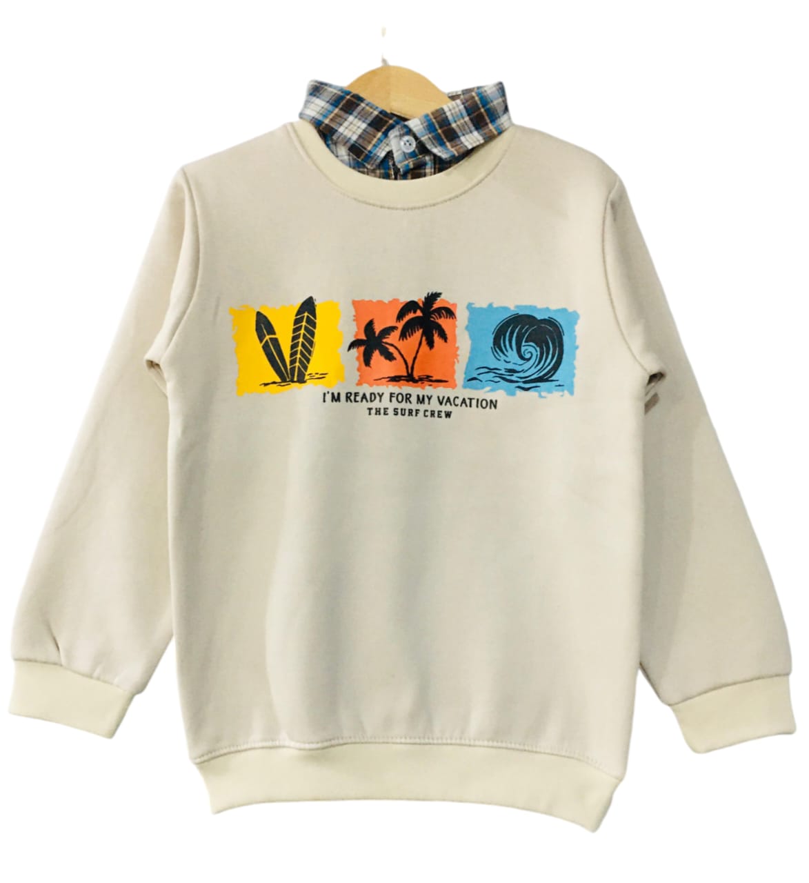 Ready For Vacation Cream Double Shirt Boys (1)