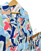 Multi Color Sky Blue Casual Wear Girls