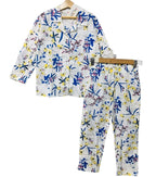 Yellow Flower All Over Print White Casual Wear Girls(R-453,458)