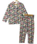 Multi Flower Black Casual Wear Girls(R-453,458)