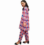 color Full Heart & Leaves Mahroon Paris Girls