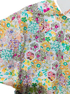 Multi Flower Half Sleeve Cream Skate Fish Girls