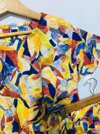 Multi Shade Orange Half Sleeve Skate Fish Girls