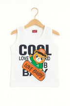 Love Baby White Inner Light Blue Check Double Casual Shirt Boys