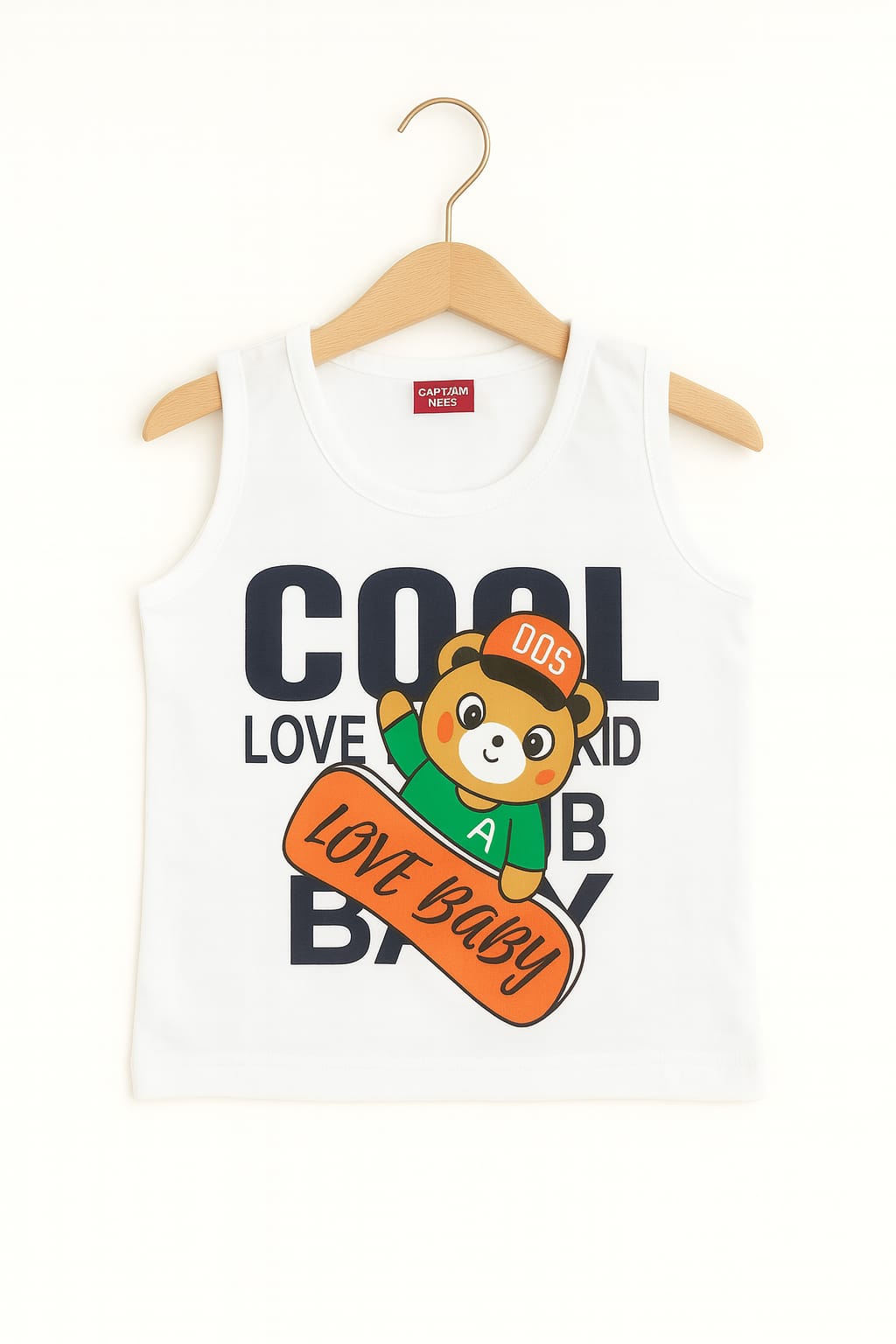 Love Baby White Inner Light Blue Check Double Casual Shirt Boys