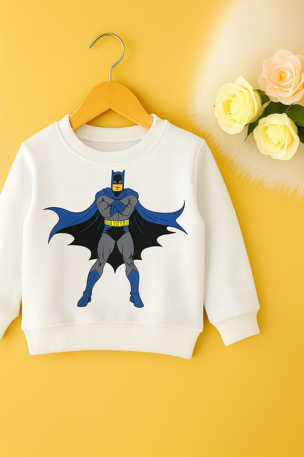 Batman White Sweatshirt Boys