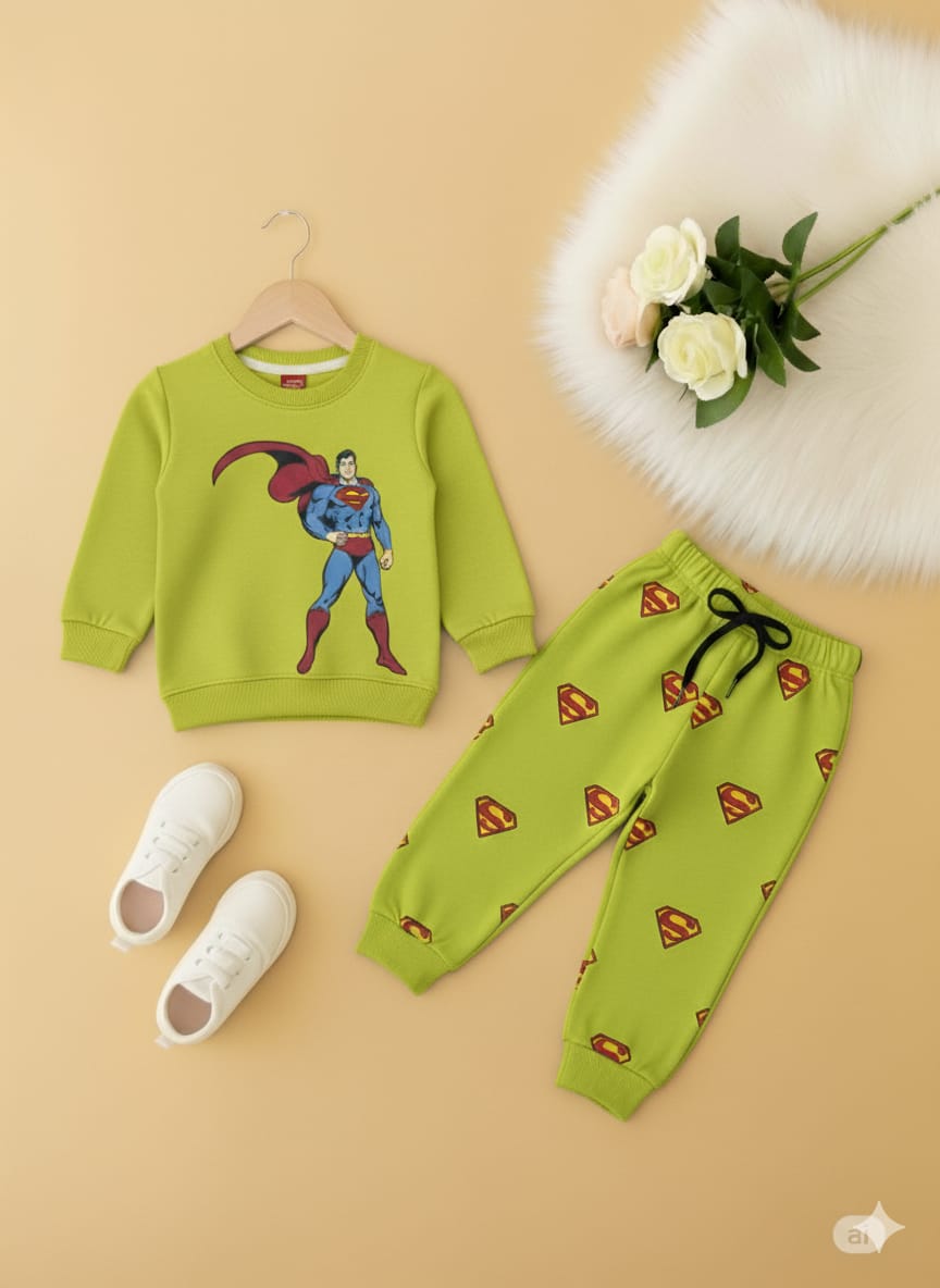 Superman Logo Parrot Track-Suit Boys ( R-258)