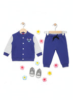 Royal Blue Body Oatmeal Arms Track-Suit Boys