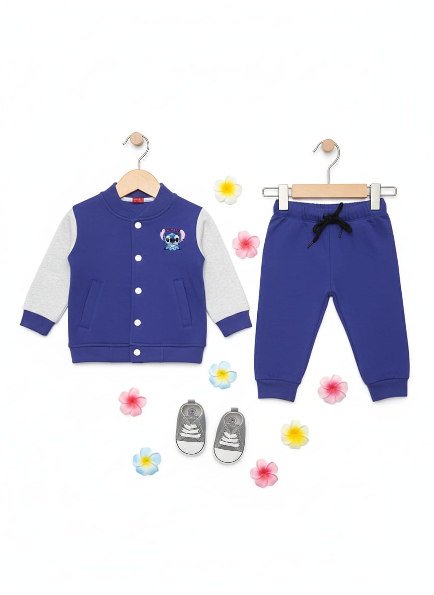 Royal Blue Body Oatmeal Arms Track-Suit Boys