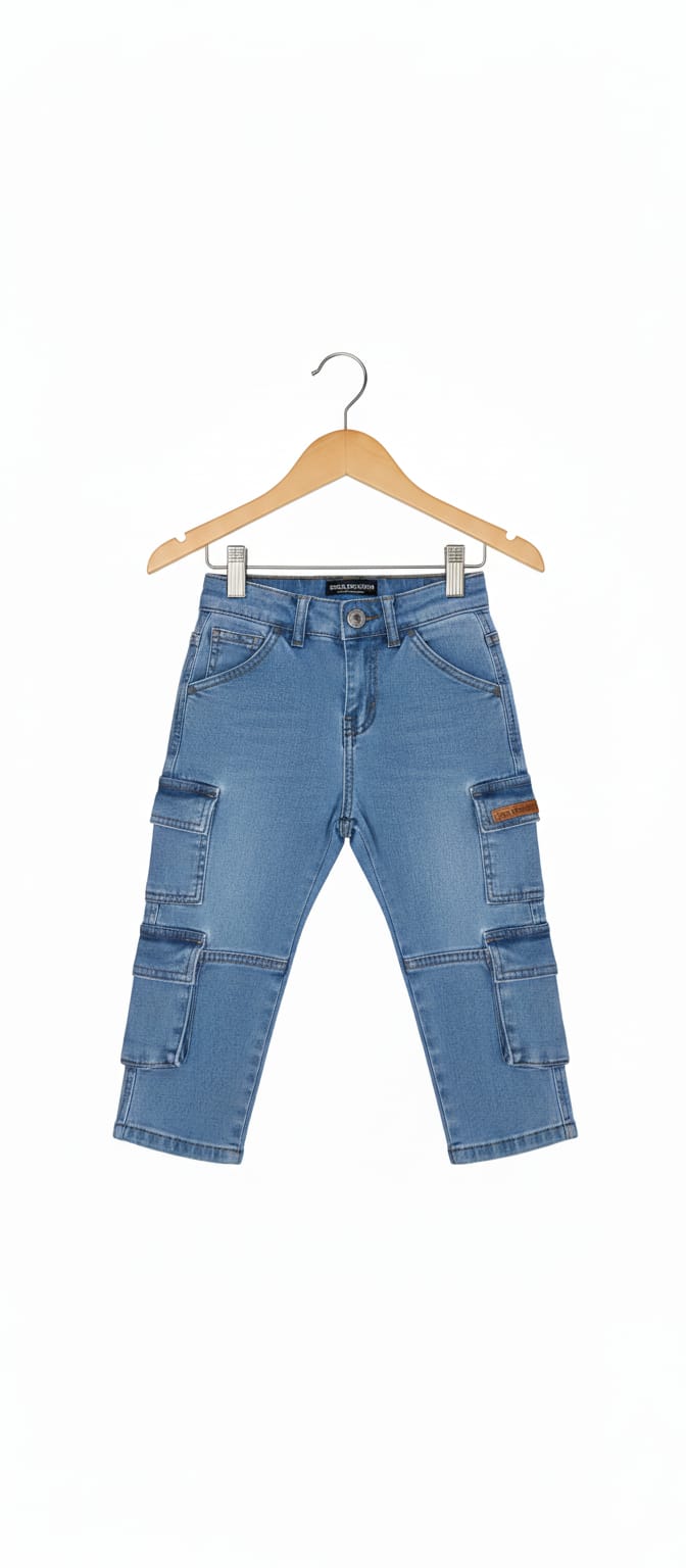 8 Pocket Sky Blue Jeans Boys