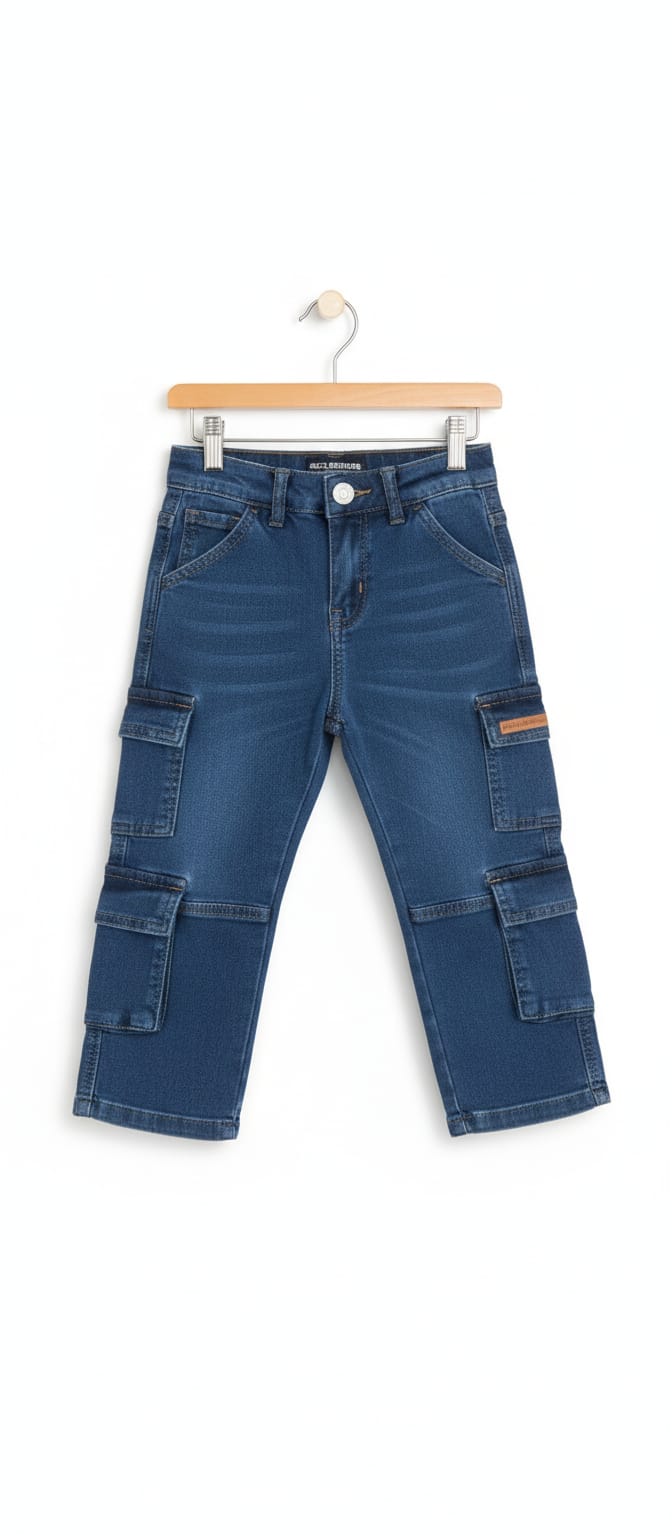 8 Pocket Mid Blue Jeans Boys