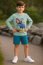 Crawler Excavator Pista T-Shirt Boys