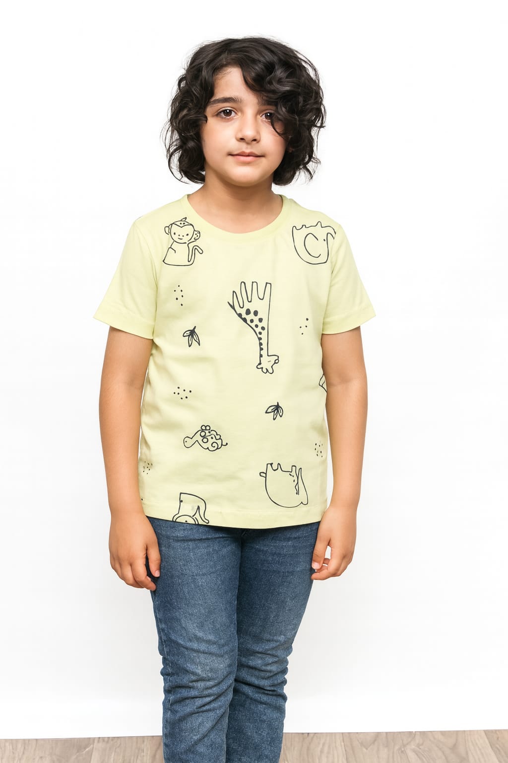 Dino & Giraffe Lemon T-Shirt Boys