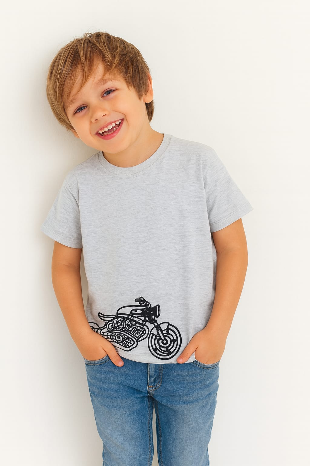 Scooter Oatmeal T-Shirt Boys ( R-103 )