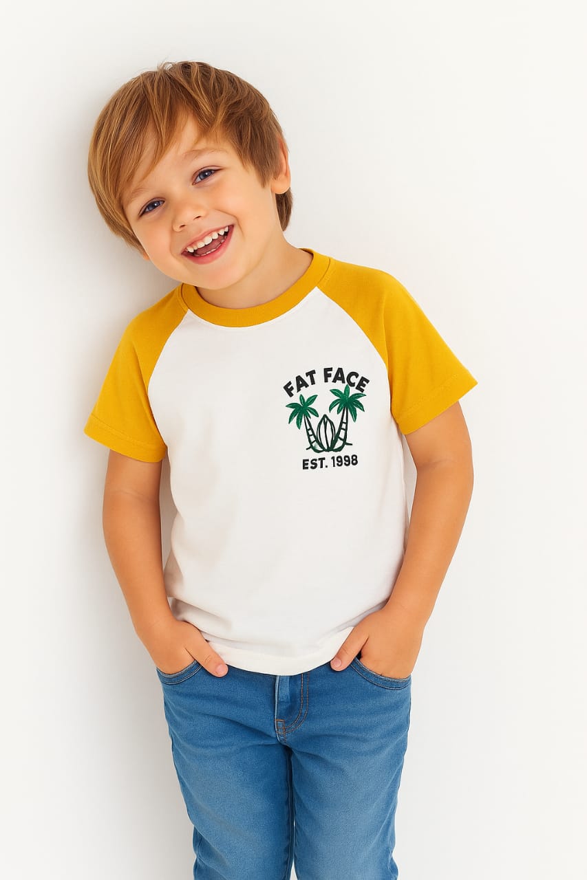 Fat Face White T-Shirt Boys