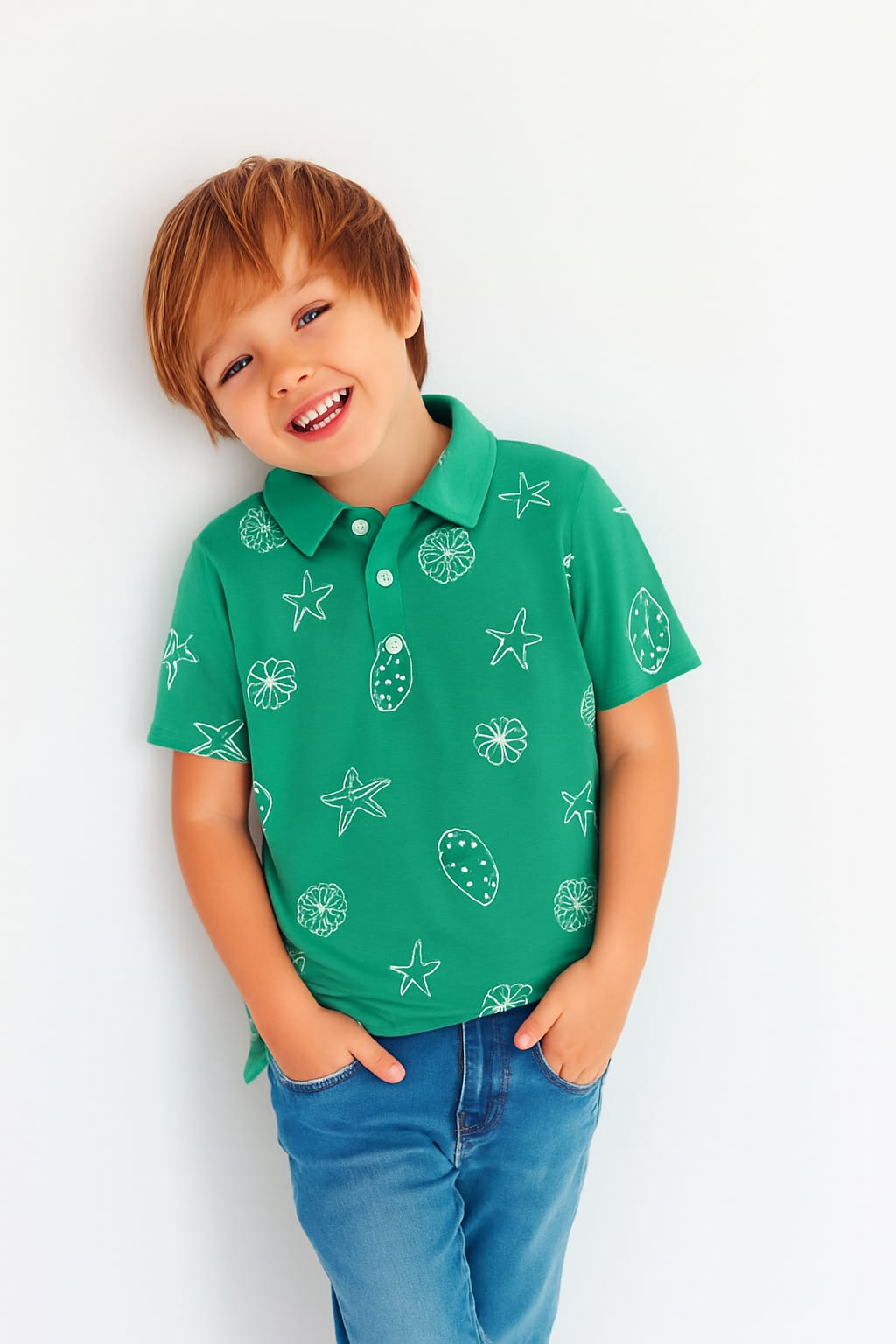 Star Fish C-Green Collor Polo Shirt Boys