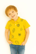 Star Fish Mustered Collor Polo Shirt Boys