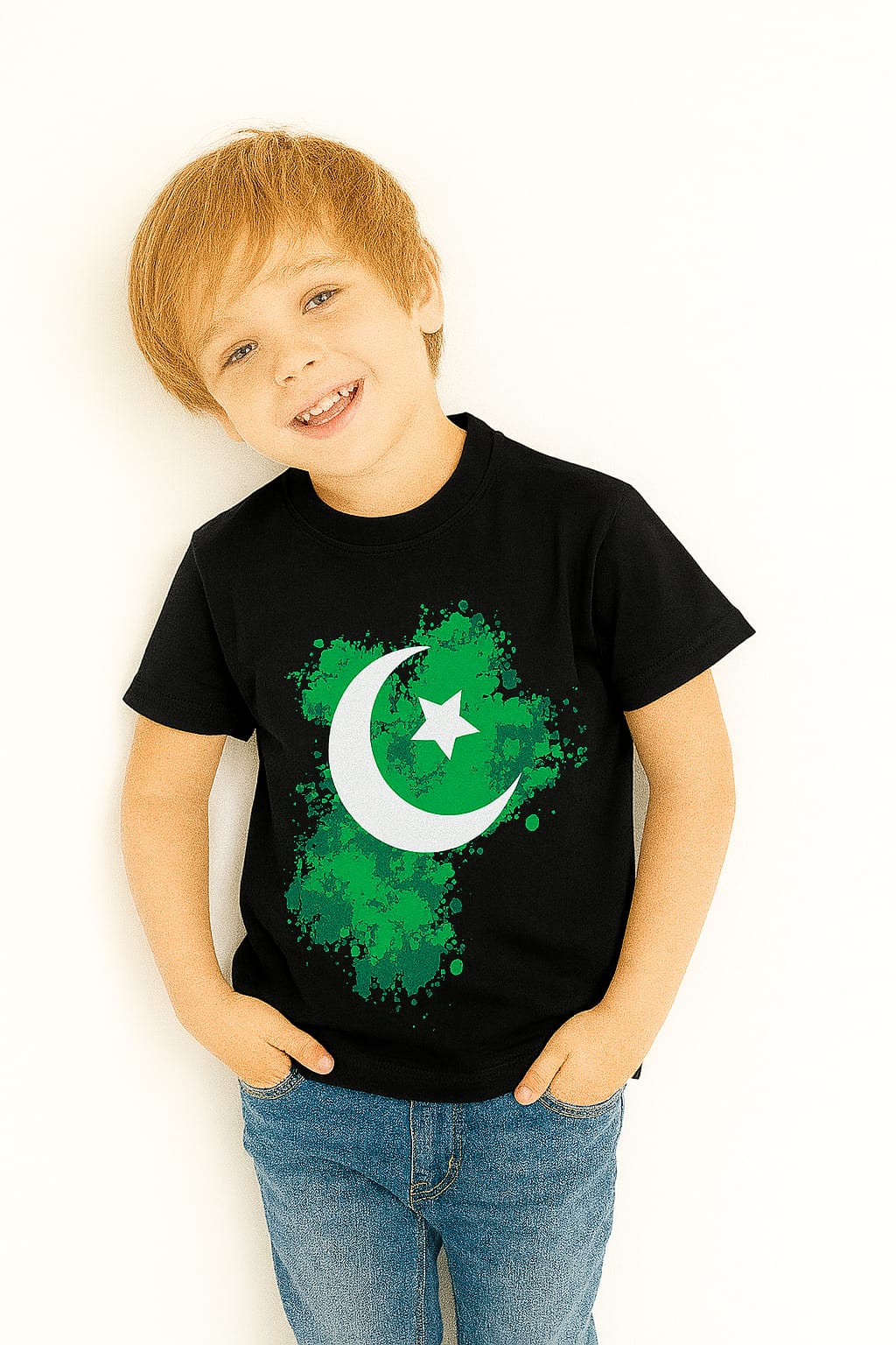 14 August Black T-Shirt Boys