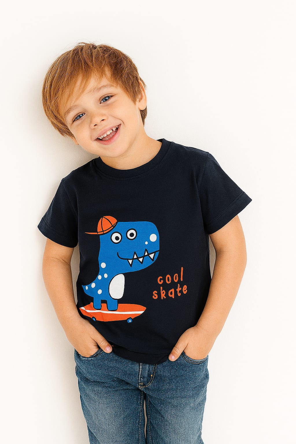 Cool Skate Navy T-Shirt Boys