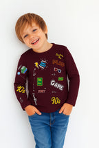 Play Game Mahroon T-Shirt Boys