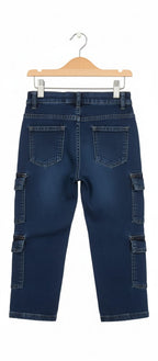 8 Pocket Dark Blue Jeans Boys