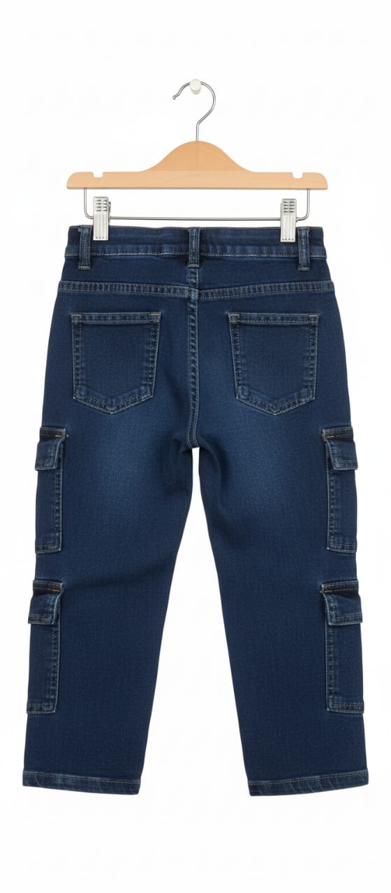 8 Pocket Dark Blue Jeans Boys