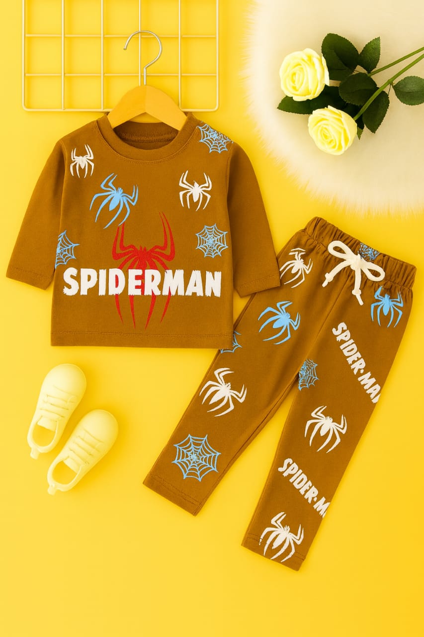 Spiderman Brown Trouser Shirt Boys