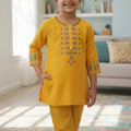 Embroidery Penal & Sleeve Yellow Pairs Girls ( R-365 N )