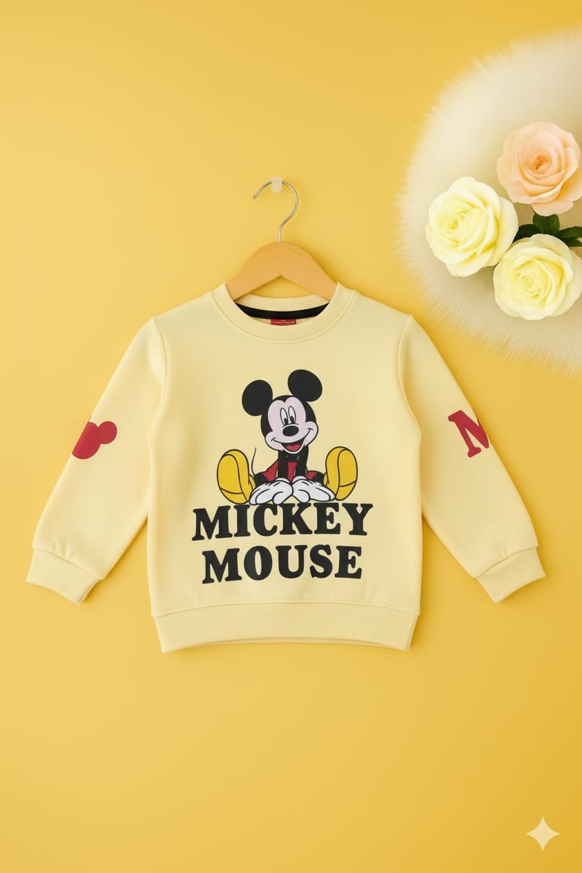 Mickey Mouse Lemon Sweatshirt Boys ( R-89 ) ( Factory )